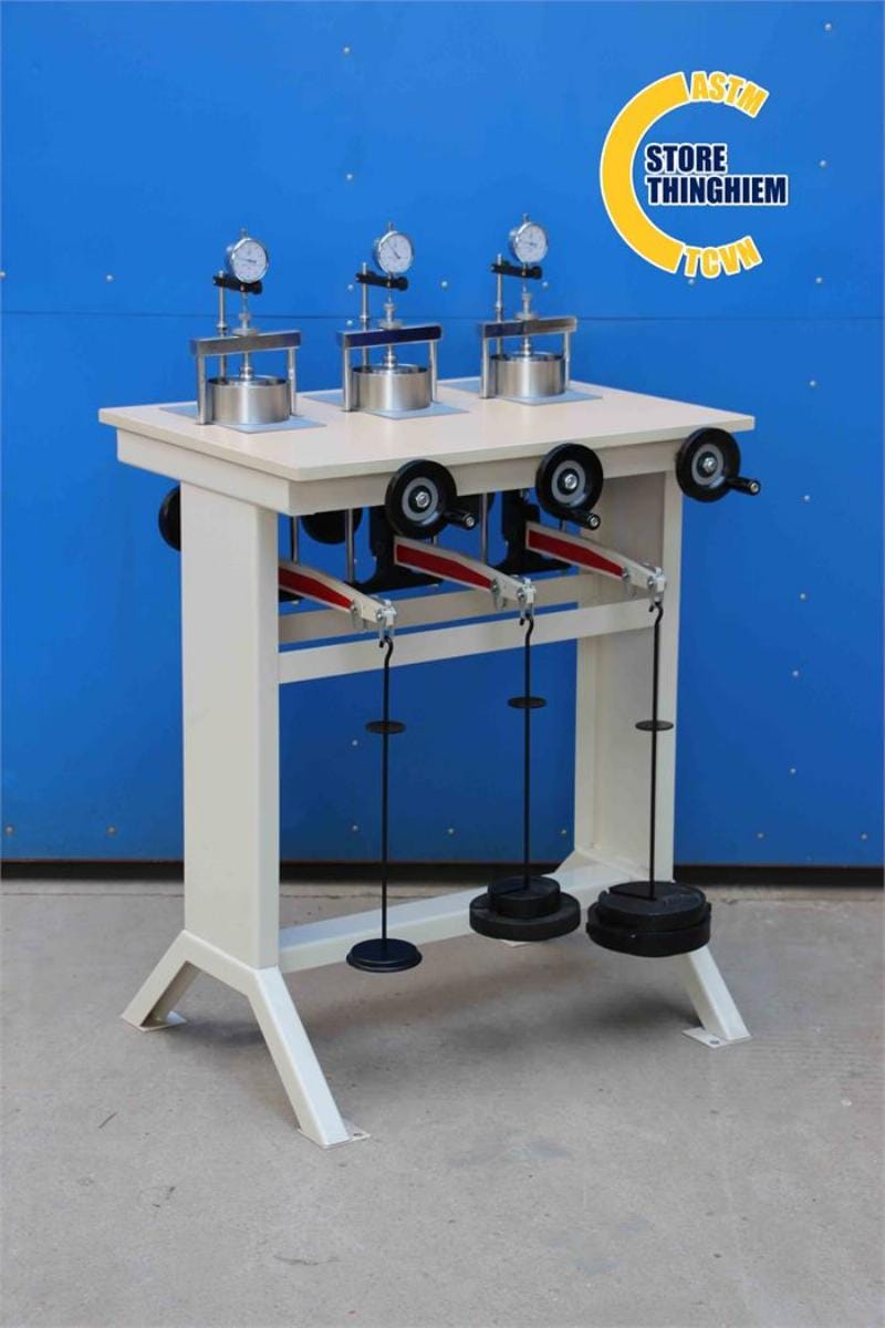 Thí nghiệm cố kết đất trong phòng thí nghiệm để xác định các thông số cố kết thấm và từ biến